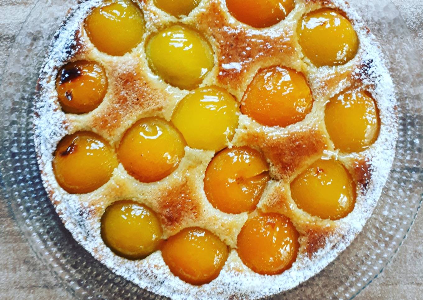 Tarte amandine pistache abricots