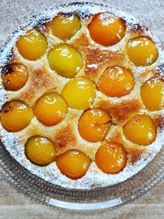 Une photo de Tarte amandine pistache abricots