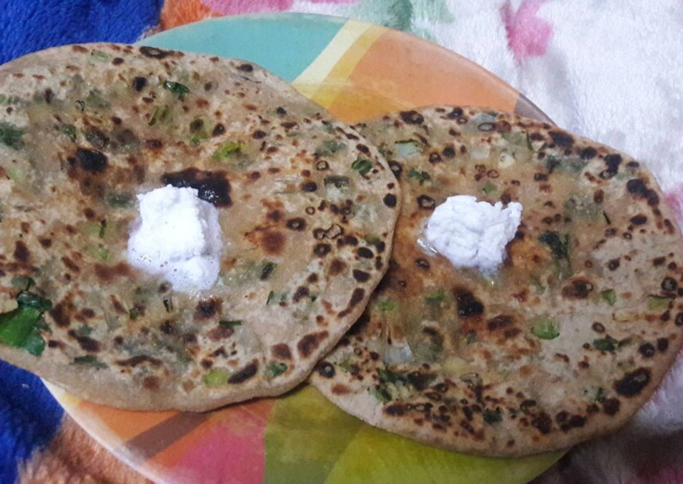 Green garlic Parantha