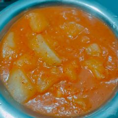 Cassava curry A picture of Cassava curry.