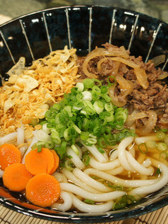 A picture of Gluten-Free Beef Udon.