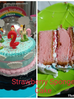 Foto resep Strawberry Sponge Cake Tart