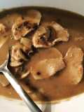 Veau aux sauce de champignons