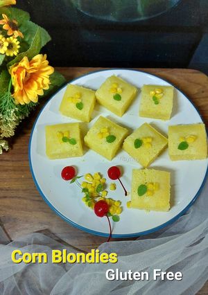 Foto resep Corn Blondies Gluten Free (Bolu Jagung)
