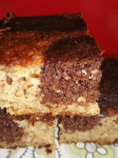 Una foto de Budín de yogurth marmolado low carbs