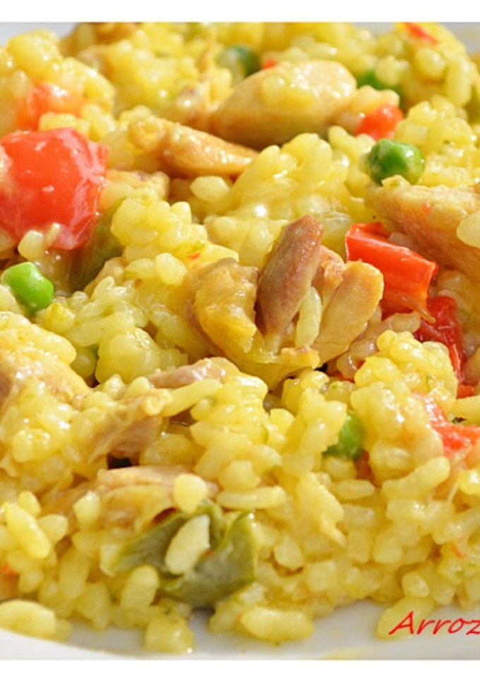 Una foto de Arroz amarillo con pollo (Thermomix)