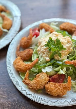A picture of Shrimp and Egg Mayo Salad.