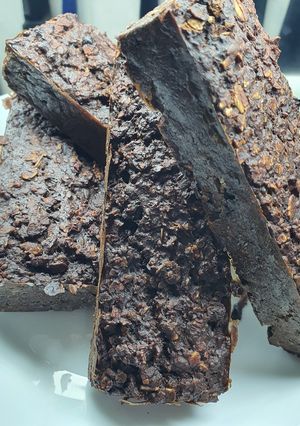 Una foto de Brownies de cacao y avena