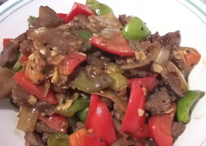 Langkah Mudah untuk Membuat Sapi lada hitam (Beef Blackpaper) yang Lezat