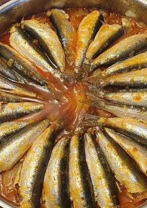 A picture of Stewed Baby Sardines (Xoubas Guisadas).