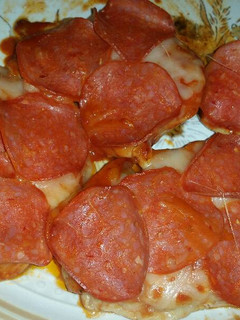 A picture of Low Carb Chicken Pizza Breasts.