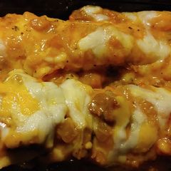 A picture of Steak N Shrimp Enchiladas.