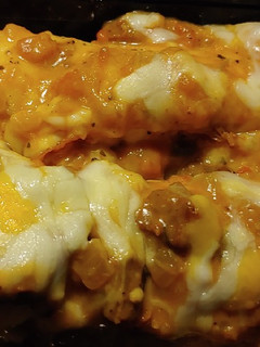A picture of Steak N Shrimp Enchiladas.