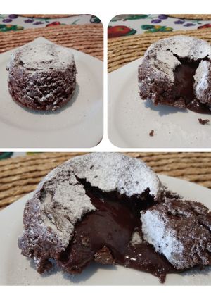 Una foto de Volcán de chocolate