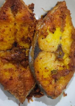 Foto resep Tenggiri goreng bumbu kuning