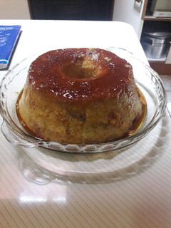 Una foto de Budín de pan con banana