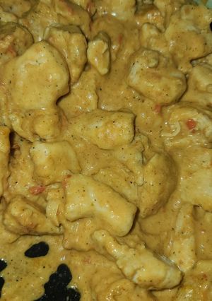 Una foto de Pollo al curry