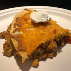 Baked Turkey 🦃 Enchilada Pie 🥧 A picture of Baked Turkey 🦃 Enchilada Pie 🥧.