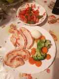 Pechugas de pavo con verdura