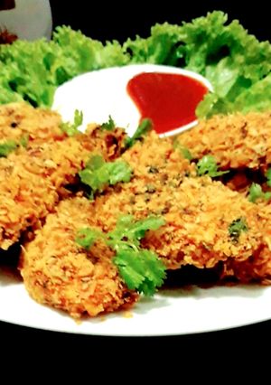 รูปของ ไก่คอร์นเฟล็ก(แบบอบ) baked cornflake crusted chicken