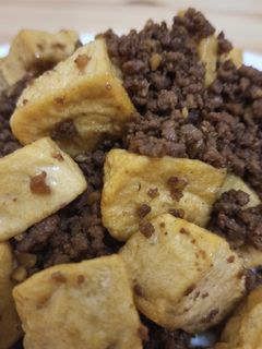 Foto resep Daging cincang masak kecap dengan tahu