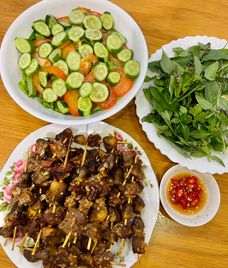 thịt bò nướng bằng lò nướng