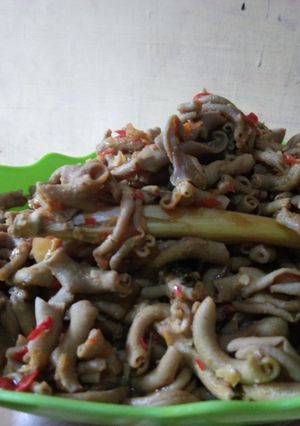 Foto resep Tumis Usus Pedas Gurih