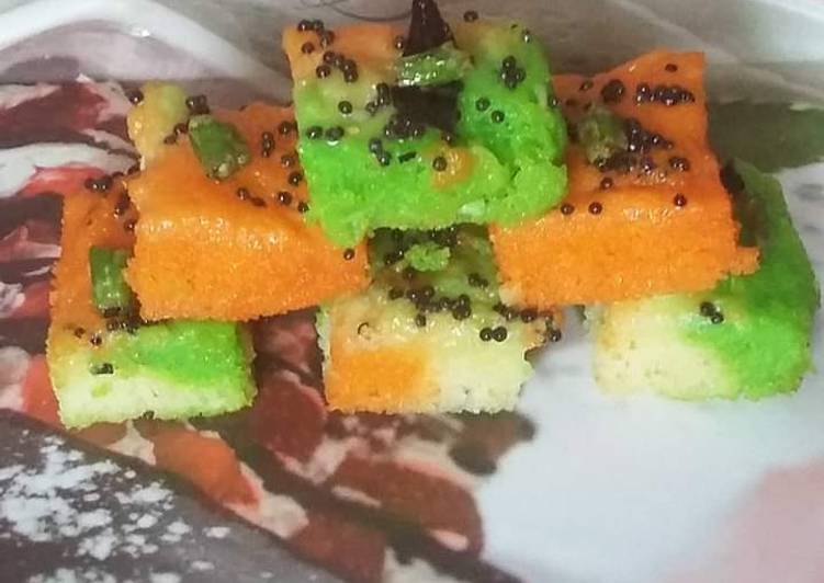 Step-by-Step Guide to Prepare Favorite Colourful Semolina Dhokla