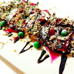 Phyllo Chocolate Doughnuts #SahDessert A picture of Phyllo Chocolate Doughnuts #SahDessert.