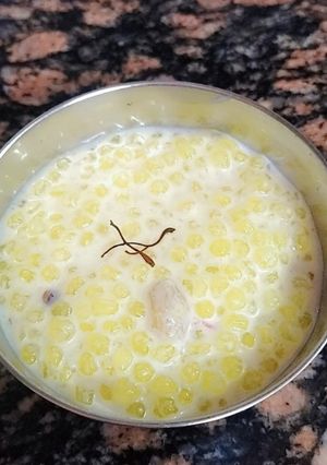 A picture of Kesar Sabudana Kheer.