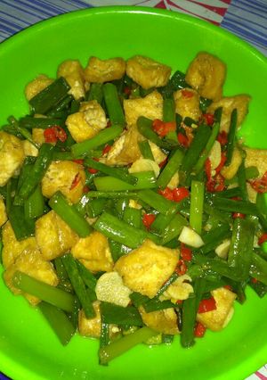 Foto resep Oseng bunga bawang tahu