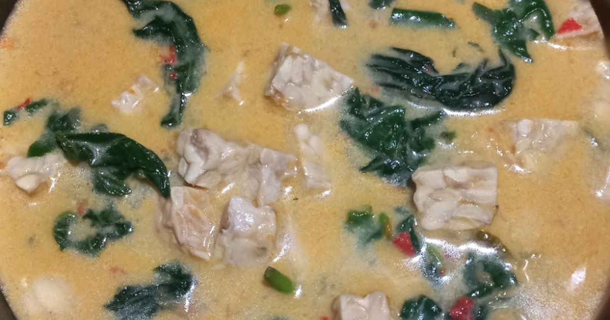 Kangkung dan tempe santan