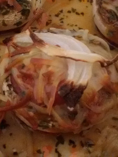 Una foto de Champiñones gratinados rellenos