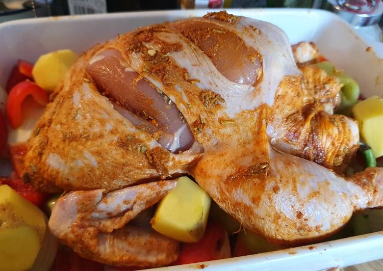 Brathähnchen langsam kochen