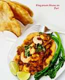 King prawn bhuna on Puri