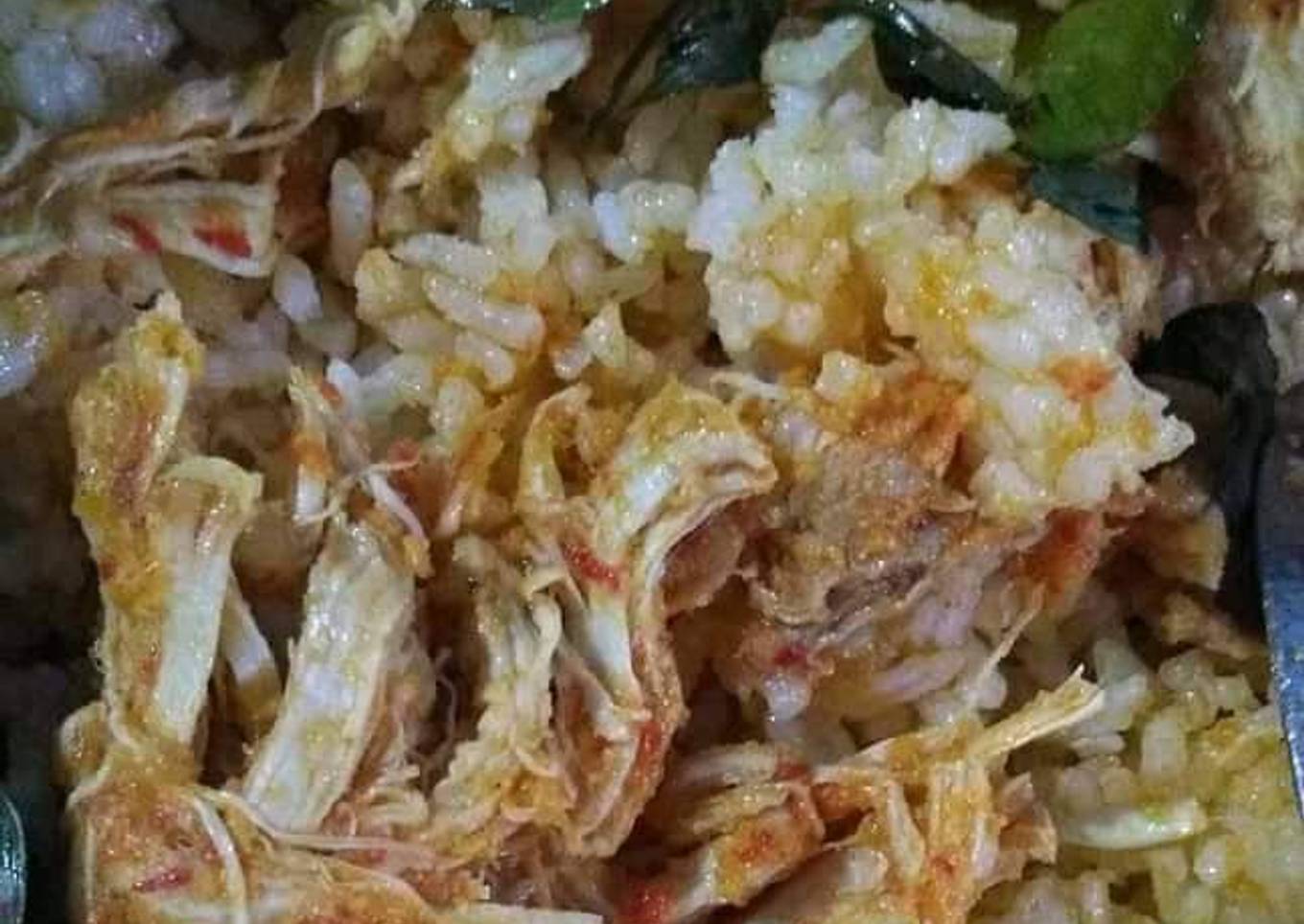 Nasi bakar ayam suwir