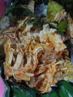 Foto resep Nasi bakar ayam suwir