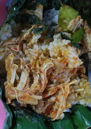 Foto resep Nasi bakar ayam suwir