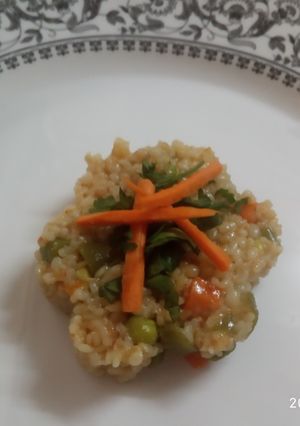 A picture of Veg dalia upma.