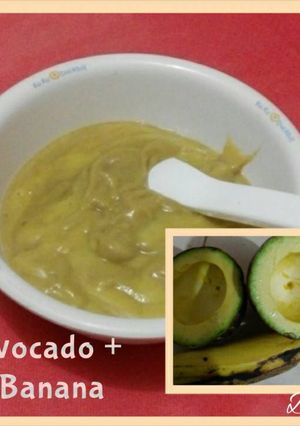 Foto resep pure Alpukat + pisang ( mpasi 6-9bulan)