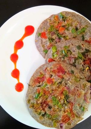 A picture of Buckwheat Masala Pancakes.