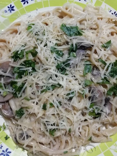 Una foto de Pastas con portobello cremosas sin crema en 20 minutos