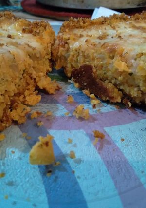 Una foto de Tarta de zanahorias con masa de migas