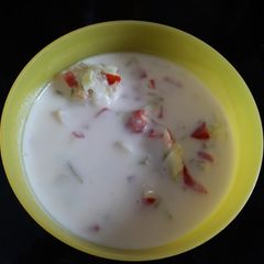 A picture of Spicy Cucumber Raita.