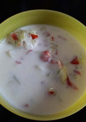 A picture of Spicy Cucumber Raita.