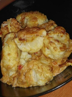 Una foto de Coliflor rebozada con bechamel vegetal