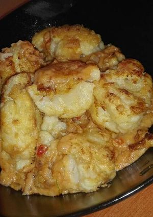 Una foto de Coliflor rebozada con bechamel vegetal