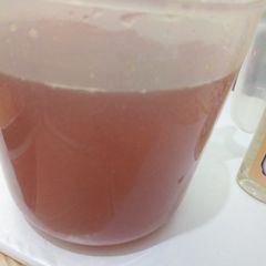 A picture of Simple Syrup..with passion fruit.