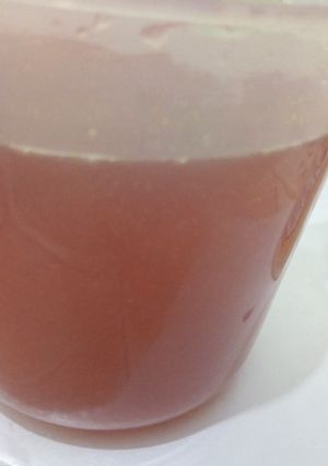 A picture of Simple Syrup..with passion fruit.