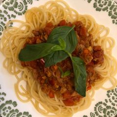 A picture of Tuna fish spaghetti.